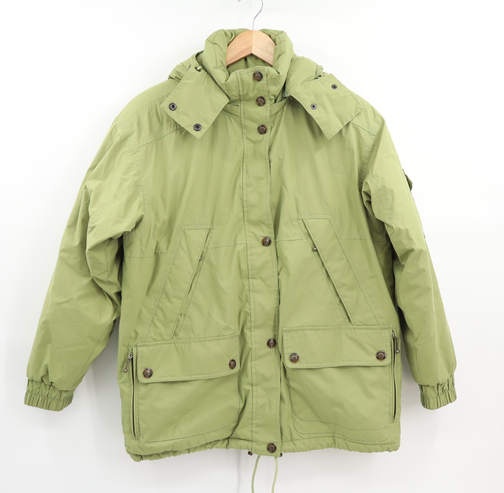 Vintage Obermeyer Solstice Ski Jacket Sz 8 Removeable Hooded Jacket Sage